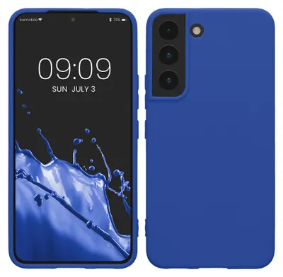 Produktbild von kwmobile Handyhülle für Samsung Galaxy S22 Hülle - TPU Case - Kabelloses Laden - Schutzhülle Cover in Baltik Blau