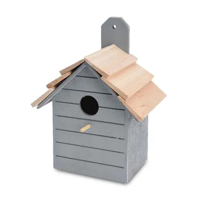 Immagine prodotto di Progarden Mangiatoia Legno Grigio 22 cm x 16 cm x 11 cm