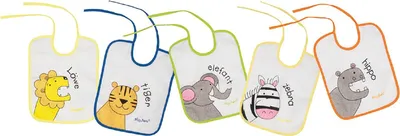 Produktbild von PLAYSHOES (507145) Binde-Lätzchen 5er Pack, Größe: one size