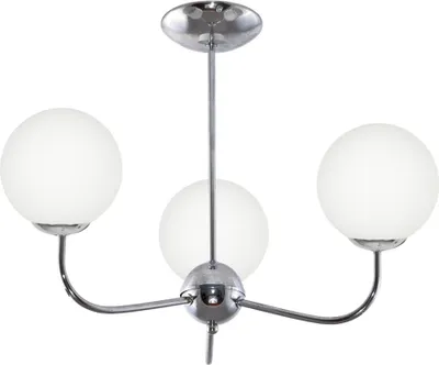 Immagine prodotto di Lampada da soffitto Lampada a sospensione Lampadario Cromo Vetro Sfera Bianco PATRIK 13-592