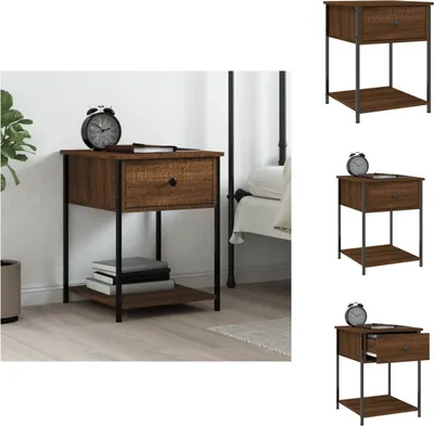 Immagine prodotto di vidaXL Comodino marrone effetto rovere 44x45x58 cm materiale legno - Comodini