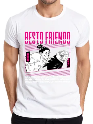 Immagine prodotto di Maglietta BESTO FRIENDS Jujutsu Kaisen Aoi Todou Yuji Itadori Anime Otaku Uomo, Bianco, S