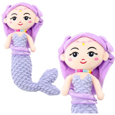 Produktbild von Lean Plüsch Meerjungfrau Mit Perlen Umarmungen Lila 32Cm