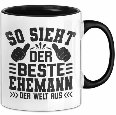 Produktbild von Ehemann Tasse Geschenk So Sieht Der Beste Ehemann Der Welt Aus (Schwarz)