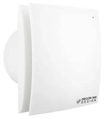 Obrázek produktu pro DECOR 300 DESIGN CZ IPX4 koupelnový axiální ventilátor - provedení se zpětnou klapkou, kuličkovými ložisky a kontrolkou provozu