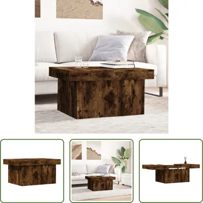 Produktbild von The Living Store Couchtisch Räuchereiche 80x55x40 cm Holzwerkstoff