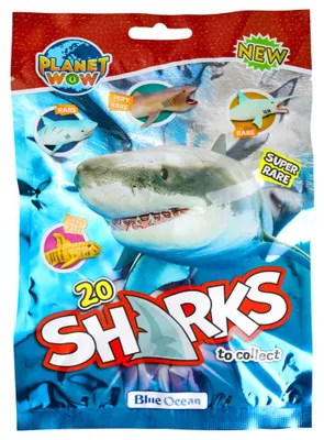 Produktbild von Blue Ocean Sharks Sammelfiguren 2026 - Planet Wow Hai Figur - 1 Tüte