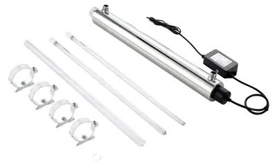 Produktbild von VEVOR UV-Wasserreiniger, 25W 6GPM, 220V vielseitiger ultravioletter Wasserreiniger mit Edelstahlgehäuse, UV-Wasserfilter für das gesamte Haus mit Quarzschlauch geeignet für Dusche/Trinken/Reinigung, 25W