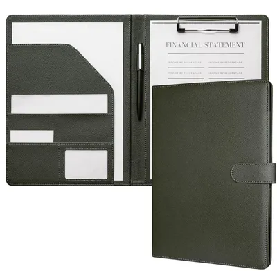Immagine prodotto di Custodia per documenti A4, in ecopelle, con portablocco, formato A4