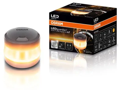 Produktbild von Osram LEDguardian Road Flare Signal V16 IoT, DGT 3.0 e LED-Warnleuchte, Verwendung in Spanien vorgeschrieben, 1900K, Echtzeit-Lokalisierung