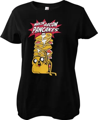 Produktbild von Makin' Bacon Pancakes Girly Tee - Large - Black