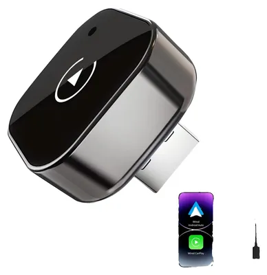 Immagine prodotto di Adattatore CarPlay wireless, configurazione plug-and-play, bassa latenza, nero