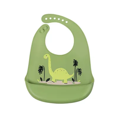 Produktbild von SIMED Silikon-Lätzchen mit Tasche, Dinosaurier