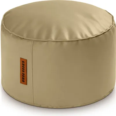 Produktbild von Green Bean® Sitzhocker aus Kunstleder - Pouf mit EPS Perlen Füllung - 43 x 30 cm - perfekte Ergänzung zum Sitzsack - Sitzwürfel Sitzkissen Hocker Fußhocker - Dunkelblau