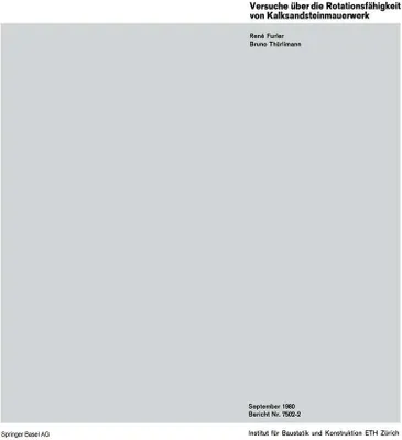 Produktbild von Versuche über die Rotationsfähigkeit von Kalksandsteinmauerwerk