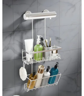 Produktbild von Duschablage Duschregal hängend - Ohne Bohren - Edelstahl - Silber - 54 cm - Für Dusche und Bad