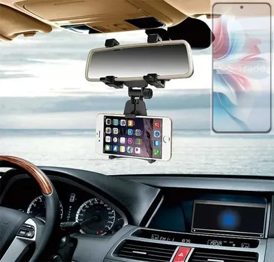 Produktbild von K-S-Trade Smartphone Halterung kompatibel mit Oppo Reno11 A Rückspiegel Halterung schwarz Auto Halterung KFZ Halter