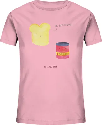 Produktbild von Mr. & Mrs. Panda Kleinkinder T-Shirt Toast Marmelade 5-6 Jahre (110/116) - Baumwolle Pink - Geschenk, Kindershirt, Dreamteam, Kinder Mädchen, Baumwoll, Brot, für, Toastbrot