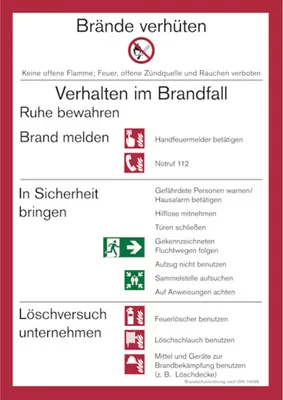 Produktbild von Dreifke® Aushang, Brandschutzordnung Teil A gem. DIN 14096 - Gebäude mit Bran...