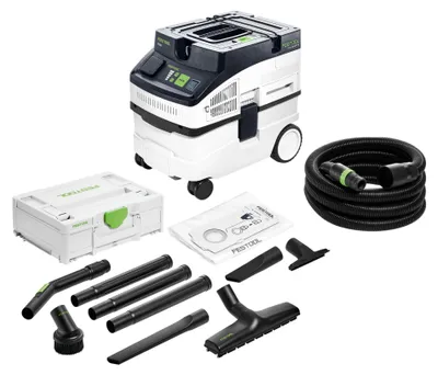 Produktbild von Festool CT 15 CLEANTEC Absaugmobil 1200 Watt 15 l ( 578327 ) + 7 tlg. Standard Reinigungsset ( 577257 )