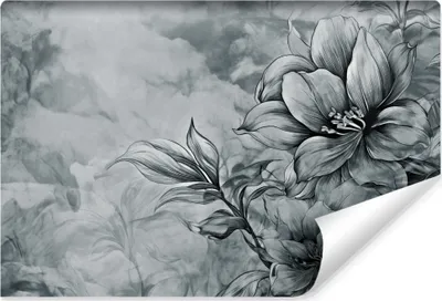 Zdjęcie produktu dla Fototapeta Dekoracja do Salonu Abstrakcja Kwiaty na Betonie 3D Tapeta Ścienna Trójwymiarowa 208x146cm