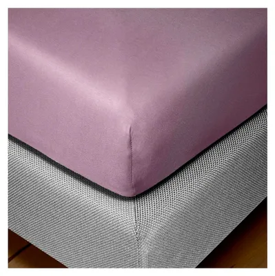 Produktbild von Biber Spannbetttuch Flieder 90x200 cm und 100x200 cm, weiches Winter Spannbettlaken aus 100% Baumwolle