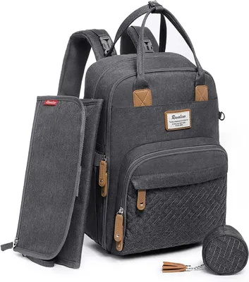 Produktbild von Wickeltasche Rucksack - Dikaslon Großer Wickelrucksack mit Multifunktions-Babytaschen und mobiler