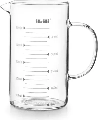 Obrázek produktu pro Ibili rovná odměrka s rukojetí, 500 ml, průhledná  Průhledná, jedna velikost