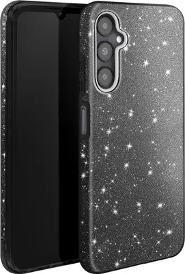 Obrázok produktu pre Avizar, trblietavé silikónové puzdro pre Samsung A05s - ultratenké a nárazuvzdorné, čierne