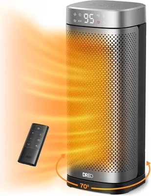 Productafbeelding van Radiatoren 40 cm voor binnengebruik, snelle verwarming PTC keramiek. Afstandsbediening, 12 uur timer, 70° oscillatie