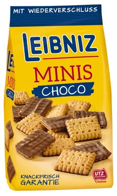Obrázek produktu pro Bahlsen Leibniz Minis máslové sušenky v čokoládě 125g