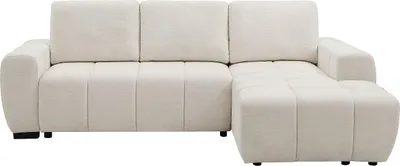 Produktbild von Ecksofa mit Schlaffunktion - Ecke rechts - Chenille - Beige - KOUMALO