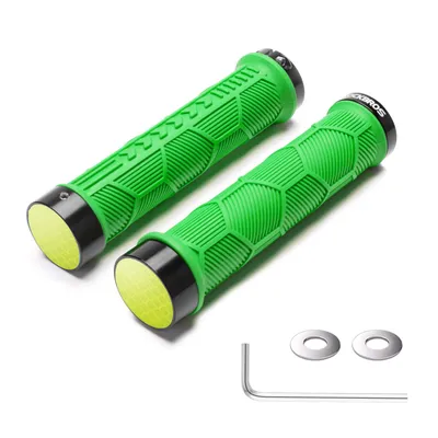 Produktbild von ROCKBROS Fahrrad Lenkergriffe Gummi Lenkergriffe Fahrrad rutschfeste Ergonomische Fahrrad Griffe Aluminium Lock-On Design mit Reflektierend