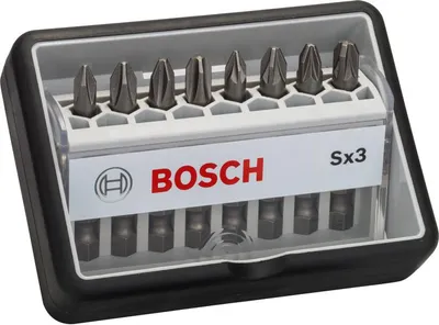 Produktbild von 8-tlg. Schrauberbit-Set, Robust Line, Sx PH/PZ, Extra Hard-Ausführung