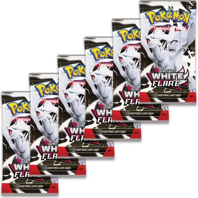 Immagine prodotto di Pokemon Scarlatto & Viola Pacchetto Booster Fiamma Bianca – Set 6 Bustine TCG