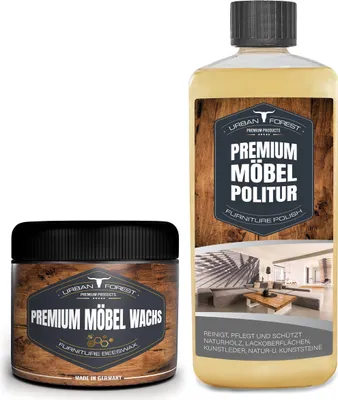 Produktbild von Sparset Wachs+Politur Holzschutz & Möbelpolitur | Möbelpflege für Möbel, Holzoberflächen, Kunststoffoberflächen, Kunstleder, Natur- u. Kunststeine