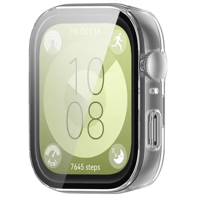 Produktbild von Für Huawei Watch Fit 3 Kunststoff PC Watch Hülle + Schutz Hart Glas Transparent