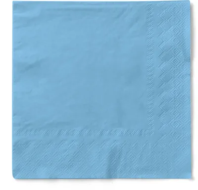 Produktbild von Tissue Serviette Hellblau, 33 x 33 cm, 3-lagig, 100 Stück - Mank