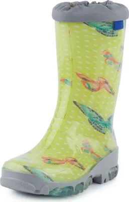 Produktbild von Ladeheid Kinder Mädchen Jungen Gummistiefel Regenschuhe LARB015 (Grün Schmetterling, 23)