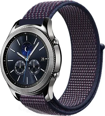 Produktbild von Strap-it Samsung Gear S3 Classic / Frontier Armband Nylon (Lila-Blau)