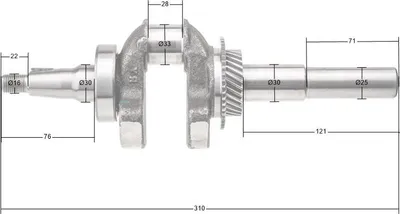 Obrázok produktu pre Kľukový hriadeľ motora Rato R300 13300-Z730210-0000