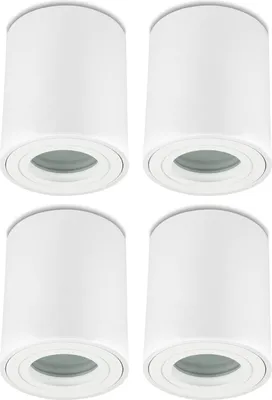 Produktbild von Sweet LED 4xAufbaustrahler Bad GU10 Alum weiß Deckenleuchte IP44 Aufbauspot 95mm