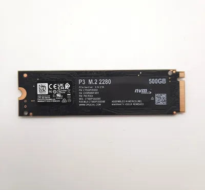 Image de Crucial P3 Plus            500GB NVMe PCIe M.2 SSD
