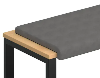 Image de vidaXL Coussin de banquette en microfibre, gris foncé, profondeur 35 cm