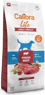 Produktbild von CALIBRA Adult Medium Hundetrockenfutter Rind 12kg