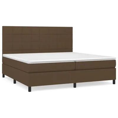 Obrázok produktu pre vidaXL Boxspring posteľ s matracom Tmavo hnedá 200x200 cm Látka