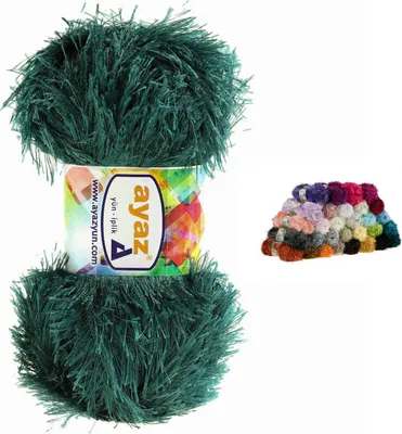 Produktbild von 100g Strickgarn Yumos Fransenstrickgarn Strickwolle Häkelgarn
