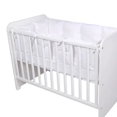 Produktbild von Lorelli Babybett-Nestchen 4-teilig rundum, Babybett 120 x 60 cm, 100% Baumwolle weiß