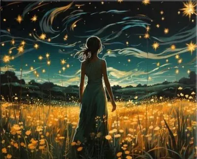 Produktbild von "Malen nach Zahlen: Frau, die auf einem Feld spaziert, 40x50 cm, auf Leinwand und bereits auf Keilrahmen gespannt."