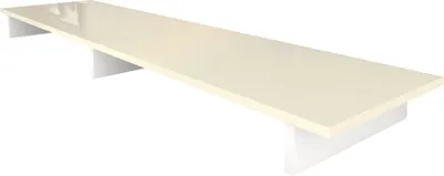 Produktbild von Vladon TV-Aufsatz Game,  Germany, Aufsatz für TV-Boards zur Erhöhung, Weiß matt/Creme Hochglanz (138,5 x 9,5 x 34,5 cm)